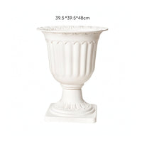Flower Pot with Pedestal Decorative Plastic Urn Planter Lightweight for Florists