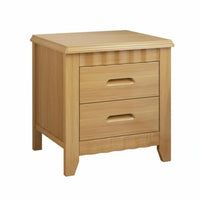 secure latching Nightstand Modern Minimalist Design 2-Drawer End Table with secure latch