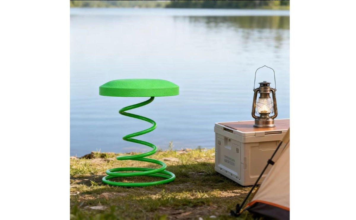 Compact Spring Stool Space-Saving Stool with Spring Base for Living Room