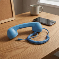 Retro Phone Handset Curved Shape 3.5mm Phone Handset Molded Plastic