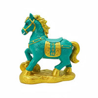 Wealth Attracting Resin Horse Coin Bank Desktop Ornament Home Decoration Vibrant Colors for Children