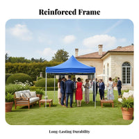 Folding Canopy Tent Foldable 4-Legged Rainproof Quick-Setup Gazebo for Market Vendors, Event Organizers, Backyard, Campsite, Picnics