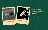 Coil Loaded Bolt Latch, Aluminum Alloy Sliding Door Lock, Frameless Balcony Bathroom Pane Security