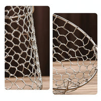 Stainless Steel Colander with Feet Handwoven Colander with Resting Feet Lightweight Wire Mesh Basket for Kitchen Sink, Countertop, Pantry
