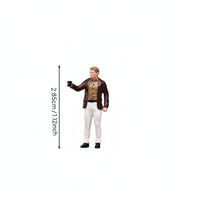 Highly Detailed 1/64 Scale Male Figure Hand-Painted Tiny Man Figurine Resin Material Miniature Scene Accessory for Collectors, Hobbyists