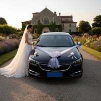 Wedding Car Flower Set Romantic Design Heart Shaped Car Flower Decoration Long-Lasting Reusable