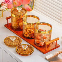 3 Pieces Tea Storage Jar Airtight Decorative Seal Jar for Tabletop, Kitchen