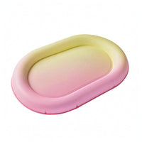 Pet Cooling Bed Inflatable Rim Oval Supportive Rim Dog Bed Gradient
