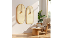 2 Pieces Cat Scratching Board with Toy Ball Wall-Mounted Sisal Cat Scratcher with Hanging Rope Interactive Pet Supply for Living Room, Apartments
