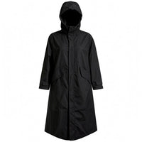 Long Hooded Raincoat Adjustable Cuffs Hooded Raincoat Loose Fit Rainwear Jacket