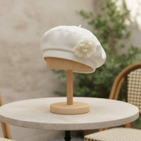 Decor Flower Beret Lightweight Pink Flower Beret Breathable for Outdoor, Women