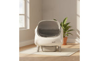 Electric Automatic Cat Litter Box Hooded Self-Cleaning Cat Litter Box Open-Front Pet Supply Handseffortless for Cats, Apartments, Home