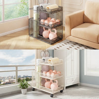 Home Gym Storage Rack Wirefitness Storage Rack Mat Storage Rack Large Capacity Gym Organizer with Side Compartment for Fitness Enthusiasts, Yogis