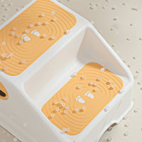 Toddler Bathroom Stool Anti-Tip Design Kids' 2-Step Stool High Load-Bearing