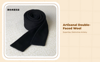 Wool Waist Belt, Double-Sided, Black, Versatile Accessory