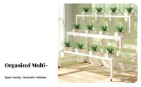 Floor-Standing Multi-Tier Plant Stand Space-Saving Multi-Level Planter Stand Sturdy Construction Flower Rack Stable framework for Gardeners, Homeowners, Apartment Dwellers, Indoor, Living Room, Balcony, Corner