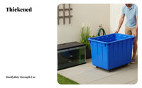 Rectangular Tub Trolley Easy to Steer Utility Wheeled Carrier Large Capacity Versatile for Aquafarmers, Garage, Garden
