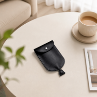 Faux Leather Key Chain, Car Key Holder Key Organiser, Large Capacity Unisex Mini Key Holder, Professional Design with Contrast Stitching