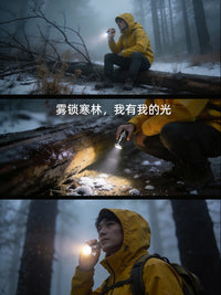 硕森2026新款强光充电手电筒超亮户外登山夜爬超长续航大容量便携