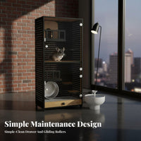 Chinchilla Villa With Cooling System Indoor Pet Enclosure additionalLarge Space Ventilated Pegboard for Home