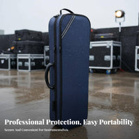 4/4 Full Size Violin Case Built-in Thermometer Violin Backpack Case Instrument Carrying Bag Pressure-Resistant Waterproof