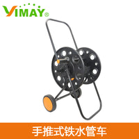 Metal Garden Hose Reel Cart with Water Gun Set, 50m Hose