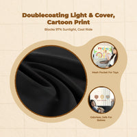 Car window shade blocks sun
