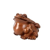 Wealth Toad Ornament Detailed Statue Metallic-Finish-Look for Entryway