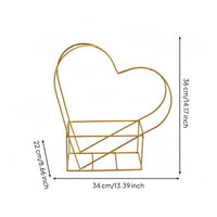 Gold Geometric Flower Basket Decorative Gold Wire Vase Holder Sturdy for Party