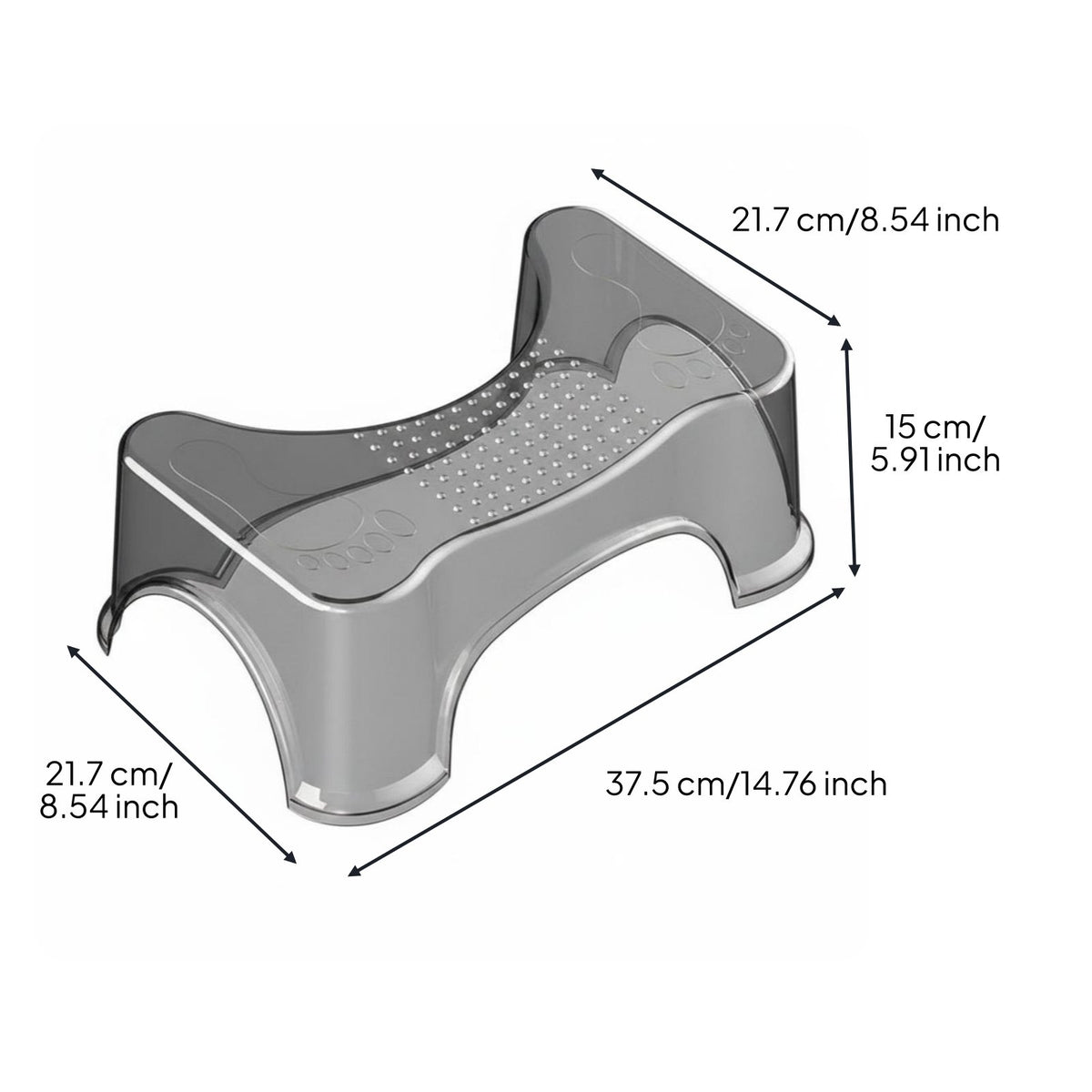 Toilet Step Stool Easy to Clean Anti-Slip Toilet Stool Curved Design Lavatory Aid for Kids