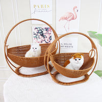 Handwoven Rattan Storage Basket for Home and Hotel