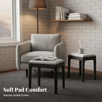 Stackable Padded Stool Minimalist Design Seating Furniture Multifunctional