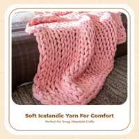 DIY Chunky Yarn, Hand Knitting, Quick Thick Blanket