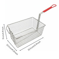 Wire Mesh Fryer Basket Thickened Kitchen Utensil Food Service Equipment for Restaurant Cooks