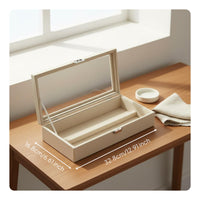 Eyeglasses Storage Case Transparent Lid Sunglasses Display Organizer Large Capacity Multi-Pair Glasses Holder for Eyeglass Collectors, Entryway