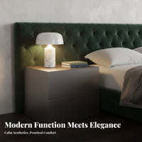 Handleless 2-Drawer Cabinet Coating Ed Finish Nightstand Minimalist Design