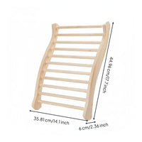 Solid Wood Steam Room Backrest Wave-Form Back Support for Spa
