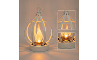 Solar Lantern with Metal Cage Waterproof Solar Hanging Lantern Portable for Yard