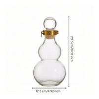 Transparent Glass Wine Bottle Glossy Finish Drinkware Narrow Neck