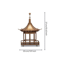 Octagonal Structure Figurine Tranquil Style Chinese Pagoda Decoration Intricate Details Table Ornament Available for Purchase Office