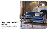 French-Inspired Aesthetic 3-Seater Sofa Vintage Design 3-Seater Straight Settee machine-washable Cover Couch Small Space suitable for Apartment Dwellers, Homeowners, Homestay, Living Room, Lounge Area, Bedroom