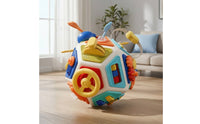 Tactile Busy Ball with Interactive Elements Sensory Busy Ball Colorful Toy with Spinners Educational for Toddlers