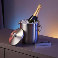 Stainless Steel Ice Bucket Circular Handles Insulated Ice Bucket Carry Handle Beverage Container