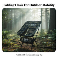 Foldable Design Moon Chair space-saving rearpacking Chair Lightweight Outdoor Gear Easy Setup for rearpackers, event and attenders, Camping, Fishing, Hiking, outdoor meals