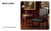 Upholstered Wooden Armchair Sturdy Wood Frame Upholstered Lobby Chair Padded Seat and Rear Professional Appearance