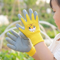 Kids Gardening Gloves with Wildlife Patterns, Rubber Coated Young Child Gardening Gloves, Children's Gardening Gloves For Kids Household Chores