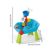 Outdoor Pirate Ship Water Table Plastic Water and Sand Table Interactive Sensory Playset Summer for Toddlers, Backyard