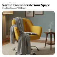 Upholstered Rolling Chair Height Adjustable Office Furniture 360-Degree rotate