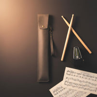 Leather Drumstick Bag Hangable Design PU Leather Drumstick Bag Dustproof Drum Carrying Case for Drummers, Live Performance, Studio Sound Production