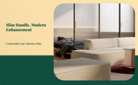 Sliding Glass Door Handle, Super Narrow Double Hook Mortise Lock, Modern Minimalist Pull, Protected Kitchen Pane Patio
